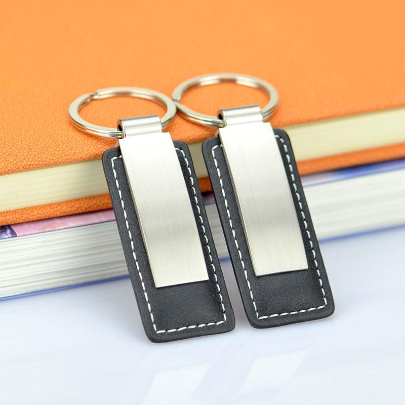 wholesale keychains metal and leather key chain