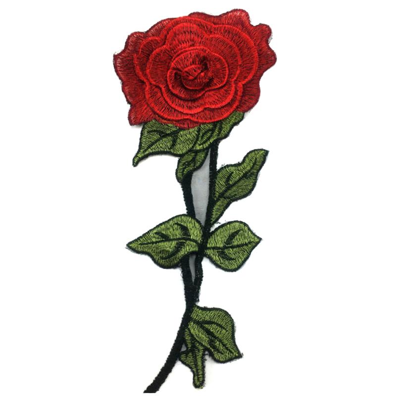 Custom Rose Embroidery Badge