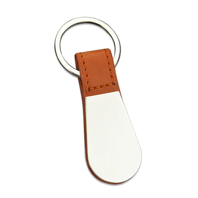 Pu Key Holder Custom Metal And Leather Keychain