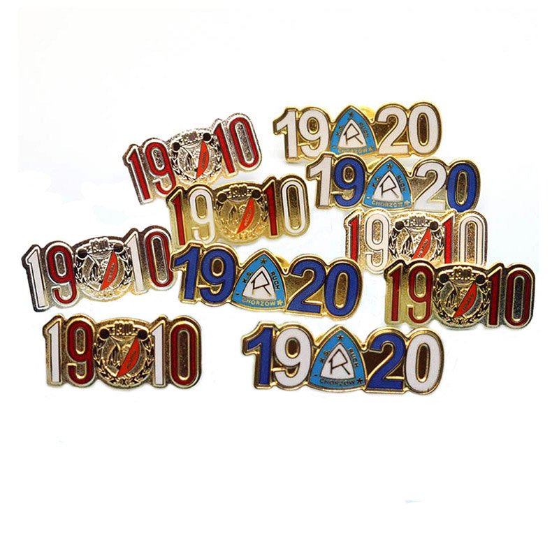 Metal Number And Letter Lapel Pins
