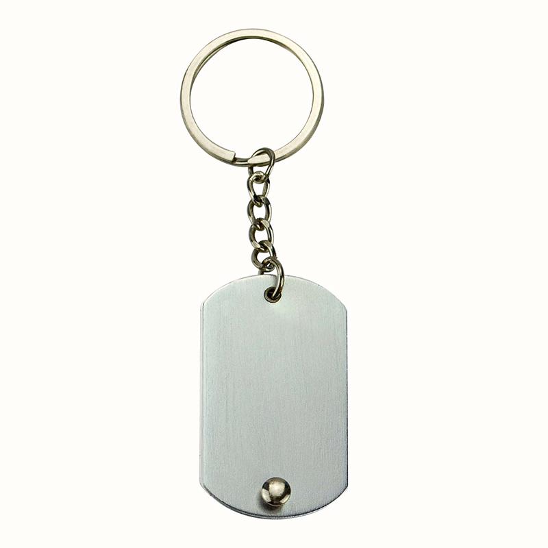 Metal Plate Keychain Custom Cheap Dog Tag Key Chain Ring Metal Keychain