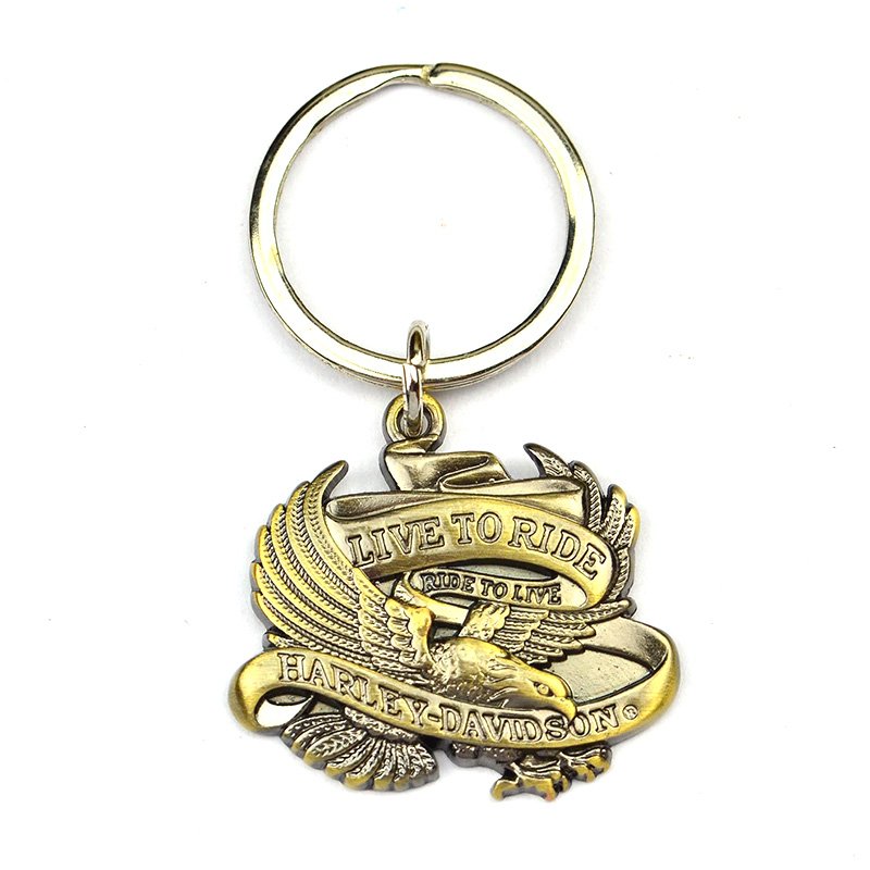 Brass Keychain Manufacturers Custom Bronze Eagle Key Chain Metal Keychain