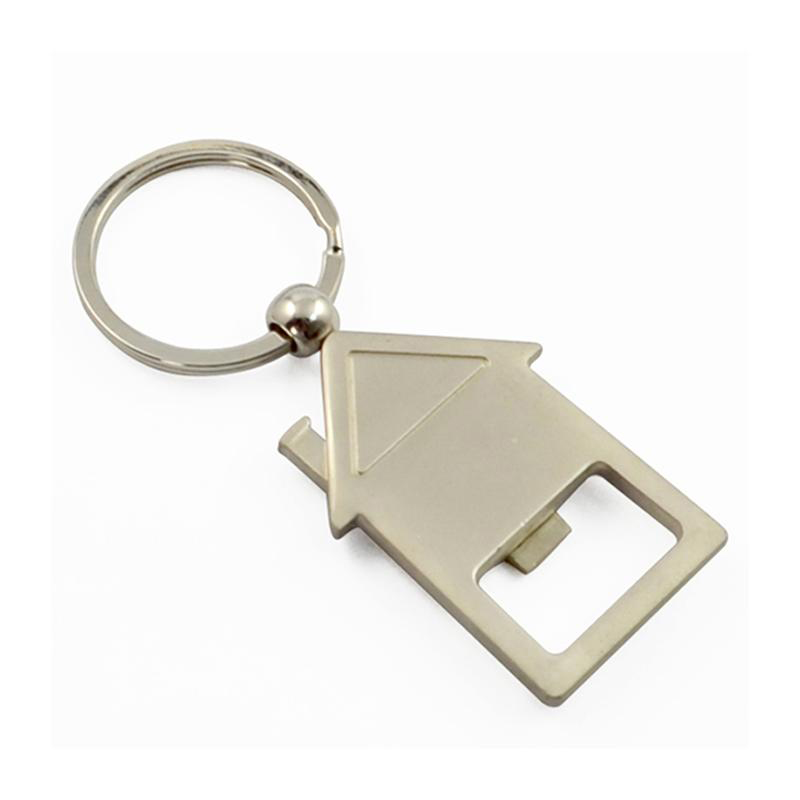House Shape Key Holder Blank Keychain Zinc Alloy Key Chain Metal Keychain
