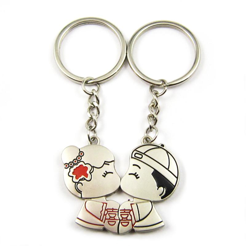 Customized Wedding Key Holder Metal Couple Keychains Couple Keychain 4456