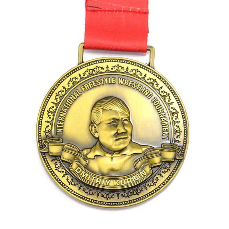 Antique Plated Medals Metal Custom Sports Award Gold Medal Medals