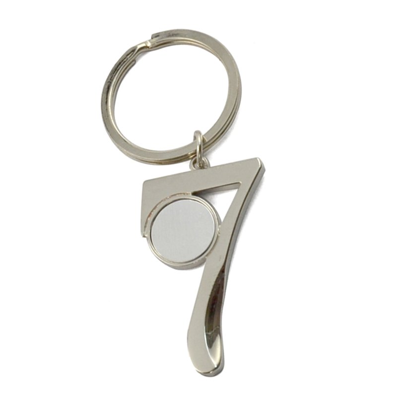 Customized Blank Number Keychain Metal Zinc Alloy Key Chains Metal