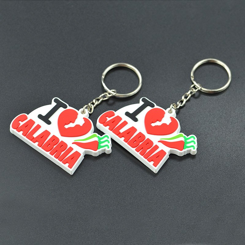 Factory Sale Switzerland Souvenir Keychain Custom Pvc Key Ring PVC