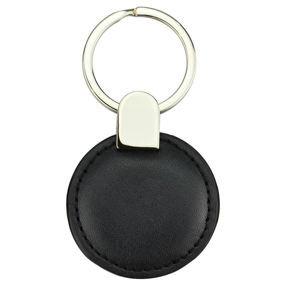 Personalized Logo Blank Faux Holder Ring Custom Luxury Pu Leather Key Chain