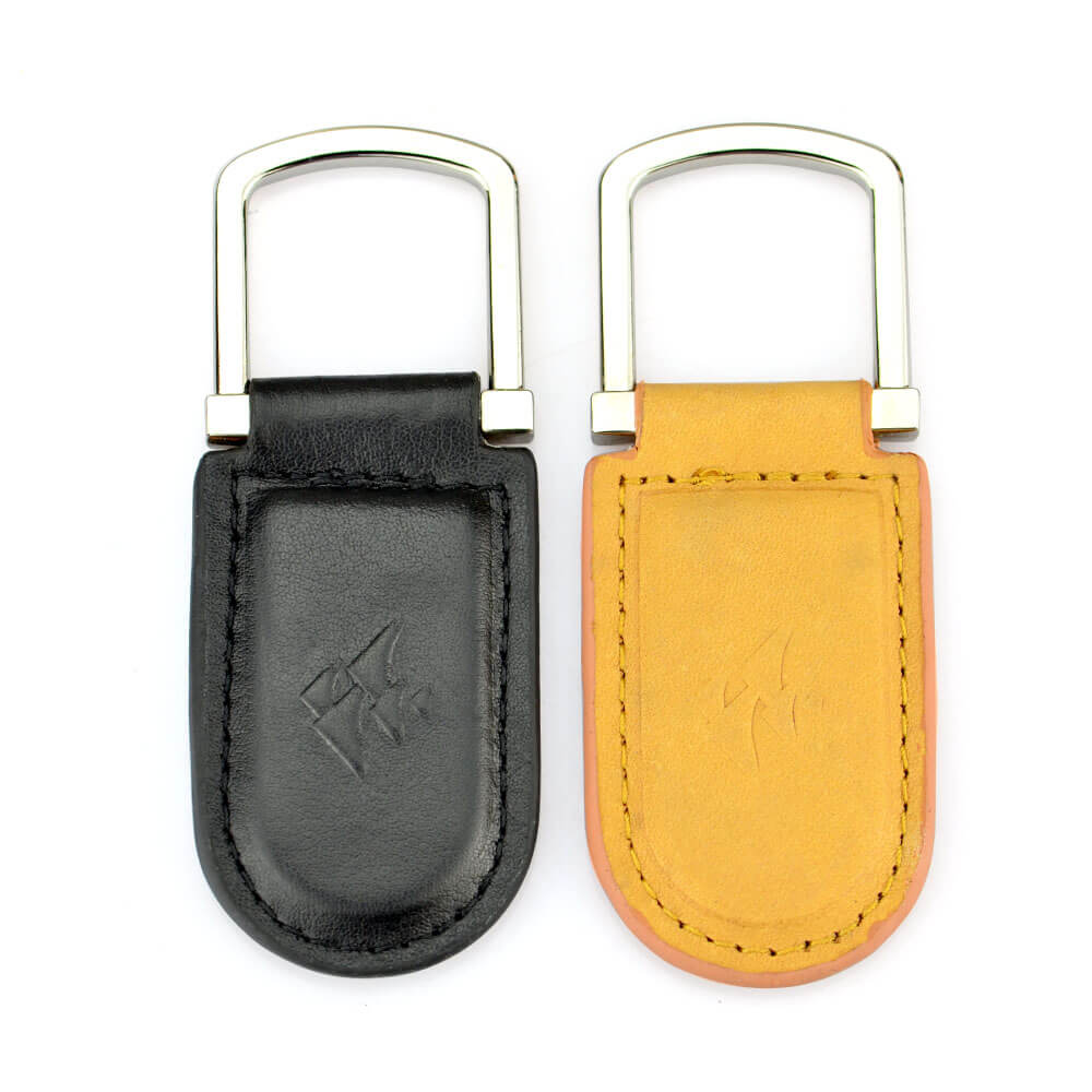 Manufacturer Blank Leather Keyring Custom  Logo Leather Key Chain Keychain