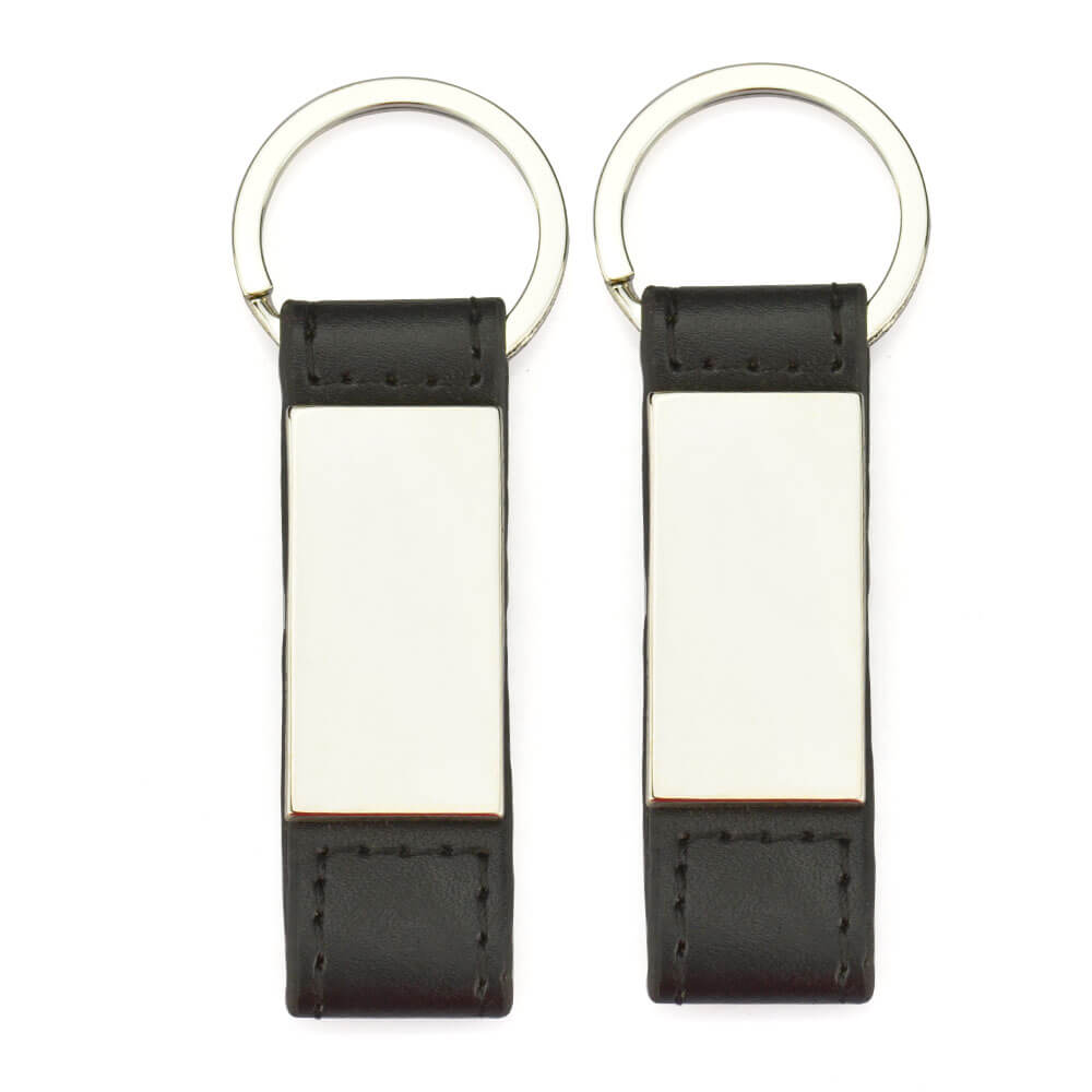 Manufacturer Blank Leather Keyring Custom  Logo Leather Key Chain Keychain