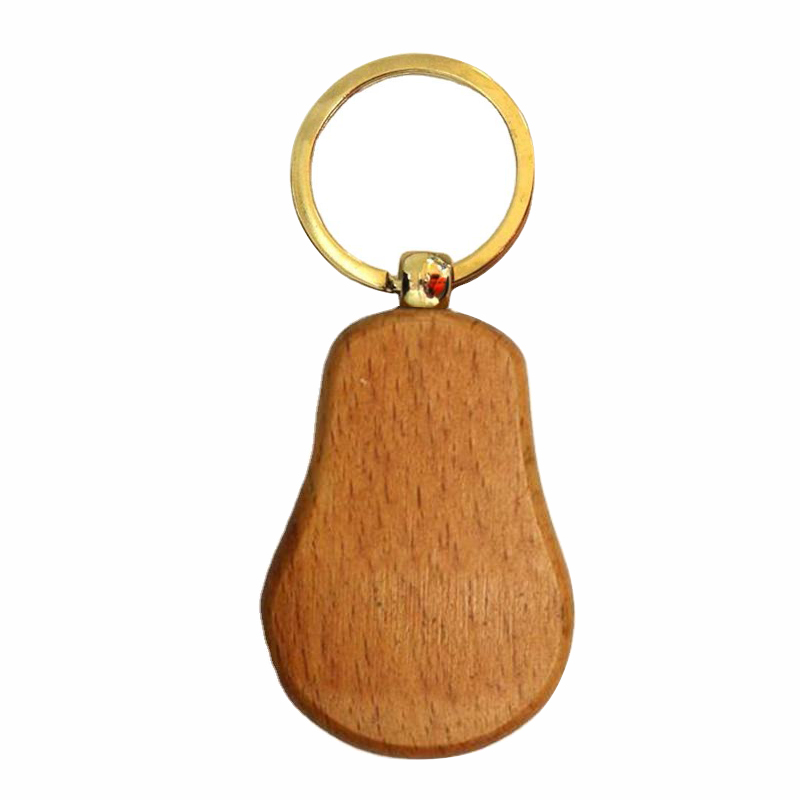 Promotional Custom Personalized Blanks Diy Laser Engraving Wood Keychain For Gift