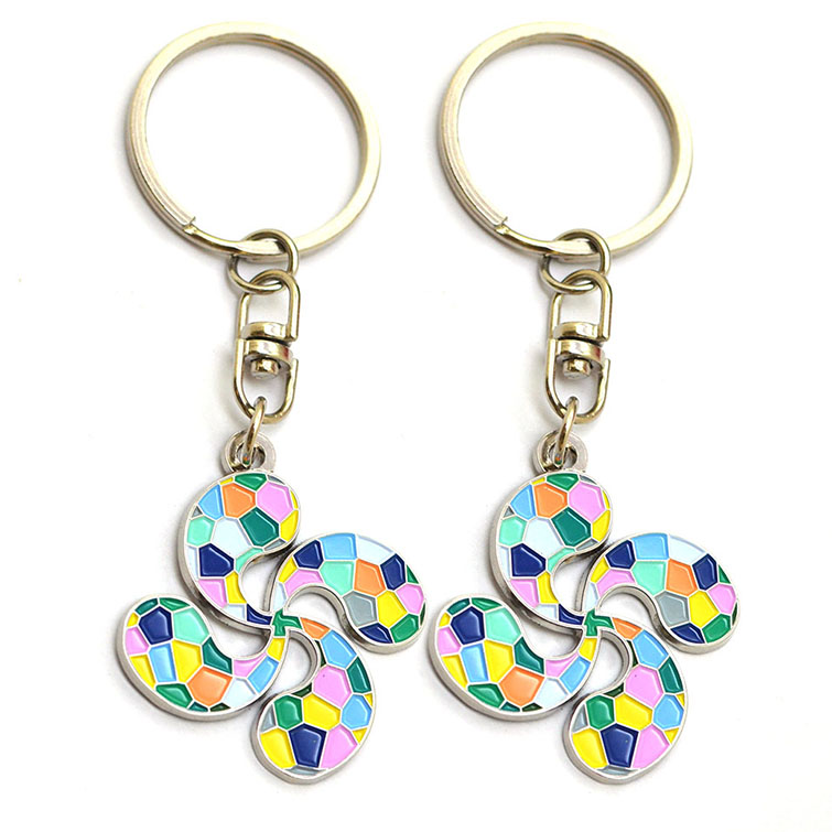 Personalized Custom Made Creative Beautiful Souvenir Gift Double Sided Enamel Metal Keychain