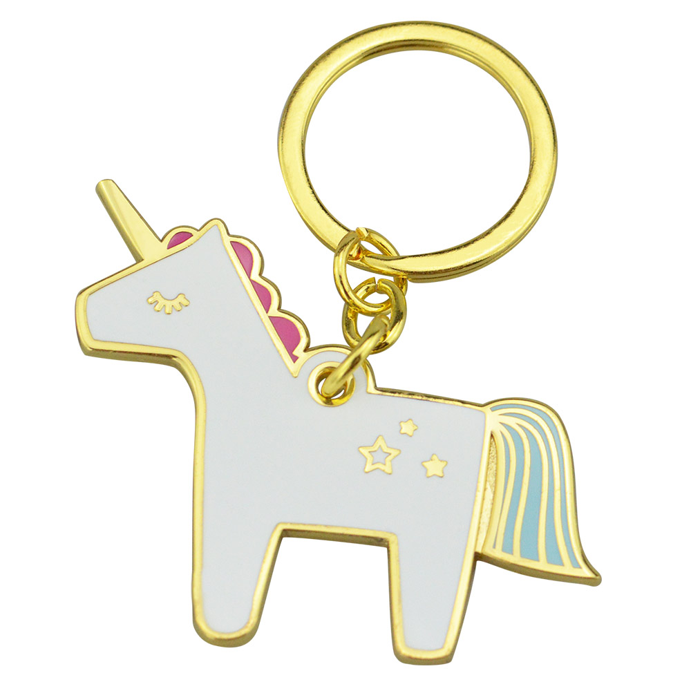 Factory Design Your Logo Promotional Anime Metal Key Chain 10mm Keychain Brass Key Chain