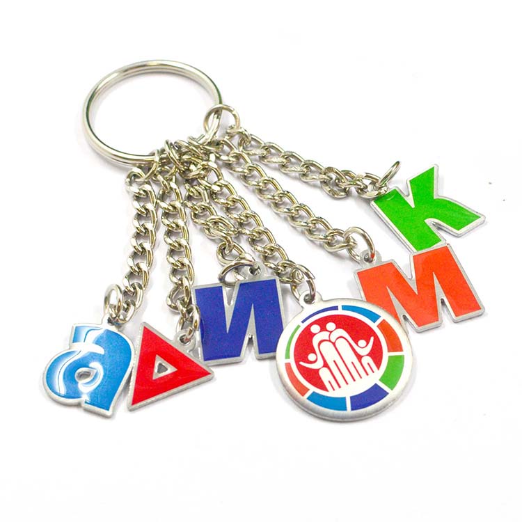 Factory Design 2D 3D Metal Cute Stainless Steel Keychain Mini Anime Keychains