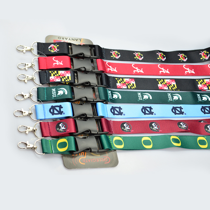 Personalized Polyester Neck Lanyards keychain Sublimation Custom Logo For Key