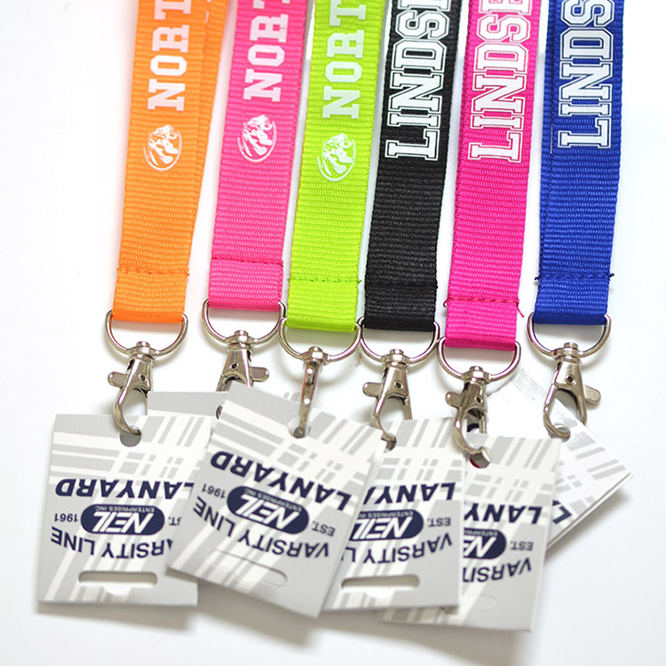 New Design Id Card Lanyard With Detachable Keychain Polyester Nylon Lanyards for Keys