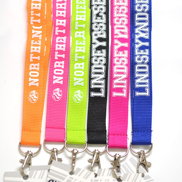 New Design Id Card Lanyard With Detachable Keychain Polyester Nylon Lanyards for Keys