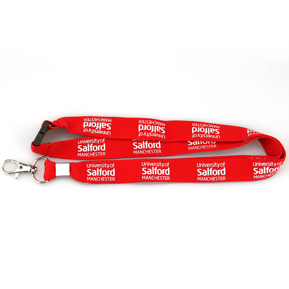 Personalized Lanyard Keychains Silk Printed With Plastic Buckle