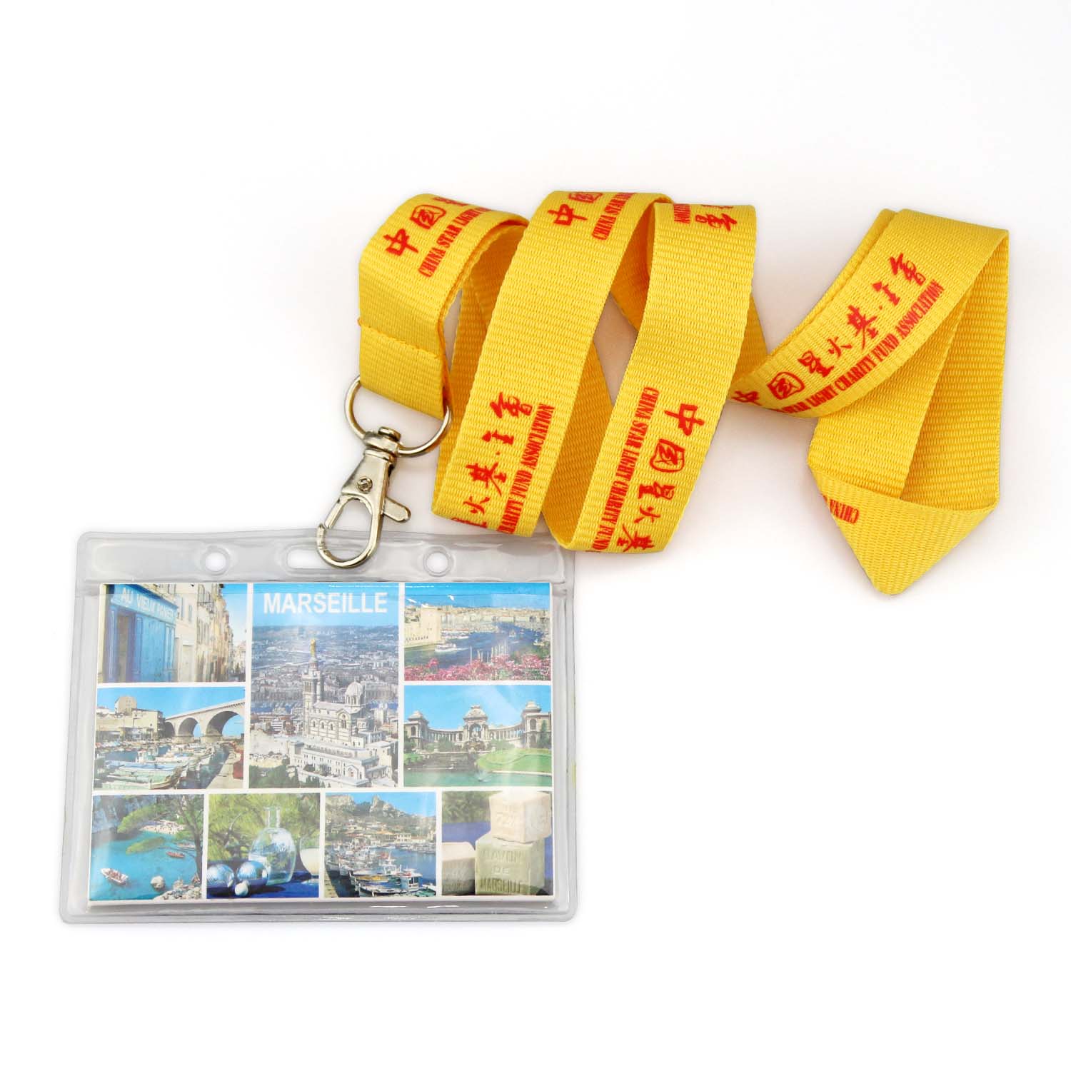 Manufacturer Custom Logo Lanyards keychain Silk Printed Polyester Id Badges