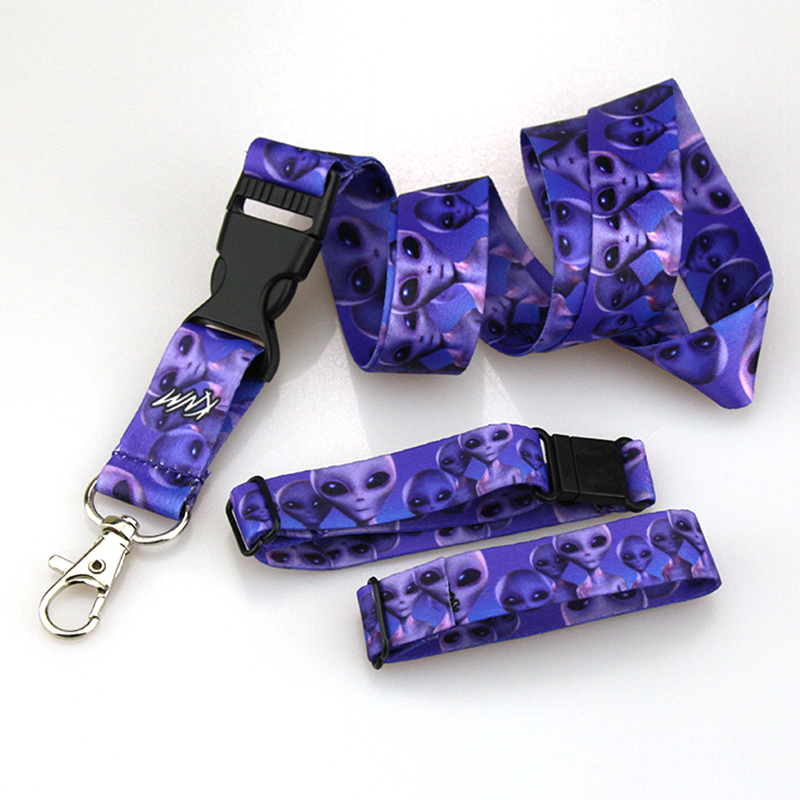 Factory Custom Fashion Lanyards keychain Plastic Buckle Sublimation