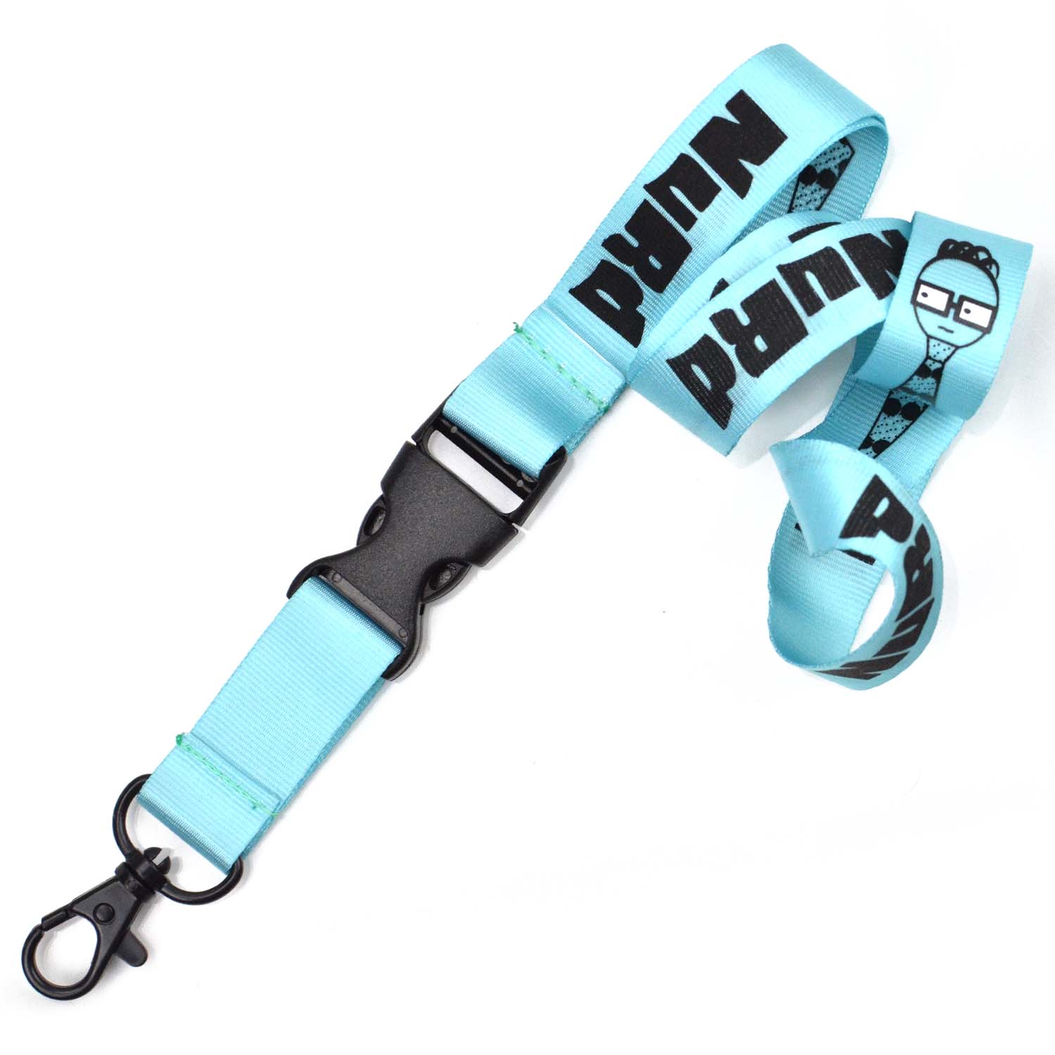 Customized Durable Lanyard Keychain Bulk Nylon Silk Printed Designer