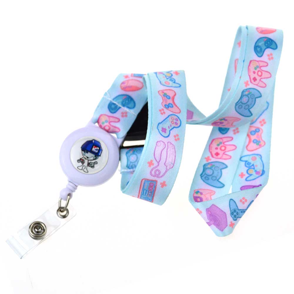 Wholesale Anime Neck Strap Polyester Lanyards Cute Keychain Retractable Reel