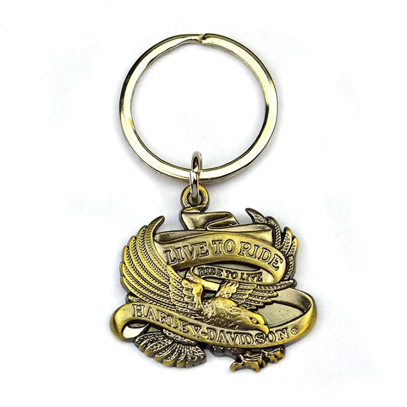 Free Sample Double Side Custom Logo Metal Brass Key Ring