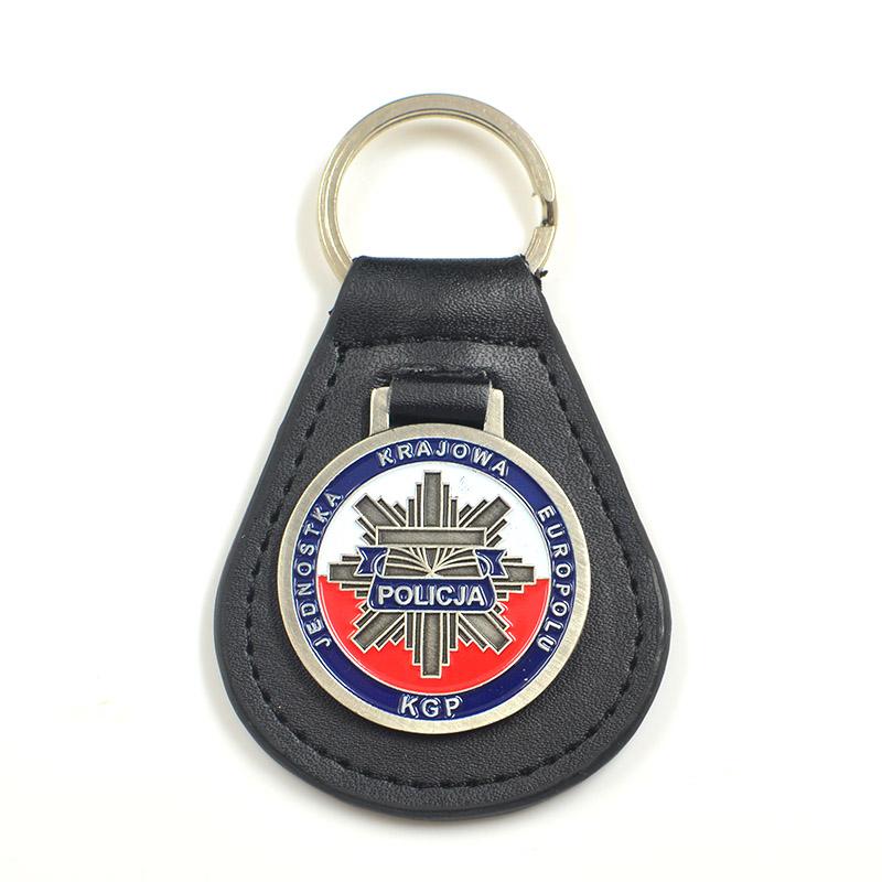 Custom Leather Promotional Keychain Blank Genuine Keyring Leather
