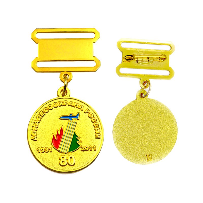 Custom Honor Medal Pins Metal Gold Medal Badge Pin