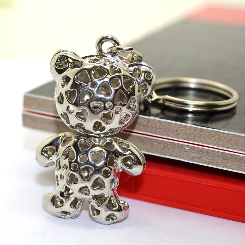 Bear Key Holder Metal 3D Jewelry Keychain Fasion Key Chain