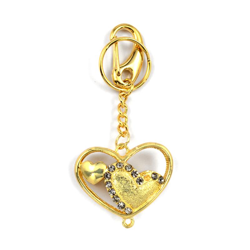 Custom Heart Key Holder Metal Couple Keychains Pair Key Chains