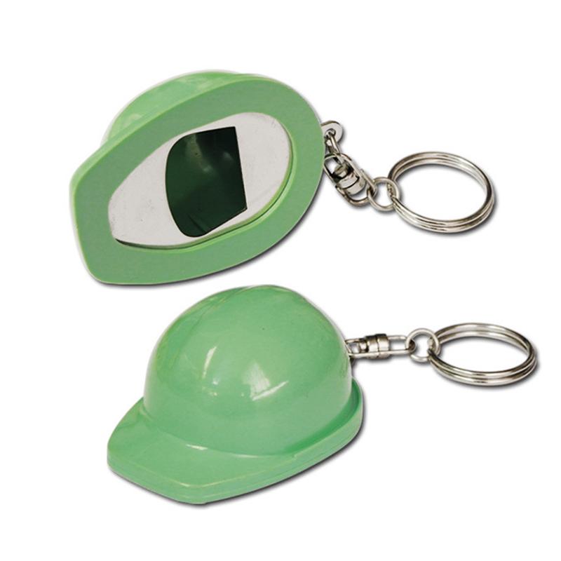Custom Helmet Key Holder Plastic Bottle Opener Keychain