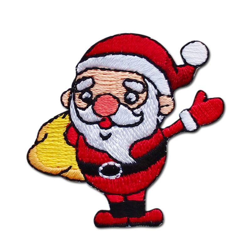 Bulk Christmas Badges Custom Sew On Embroidery Patch For Clothes