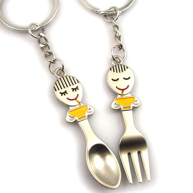 Customized Bulk Couple Key Chain Tiny Spoon Keyring Wholesale Uk