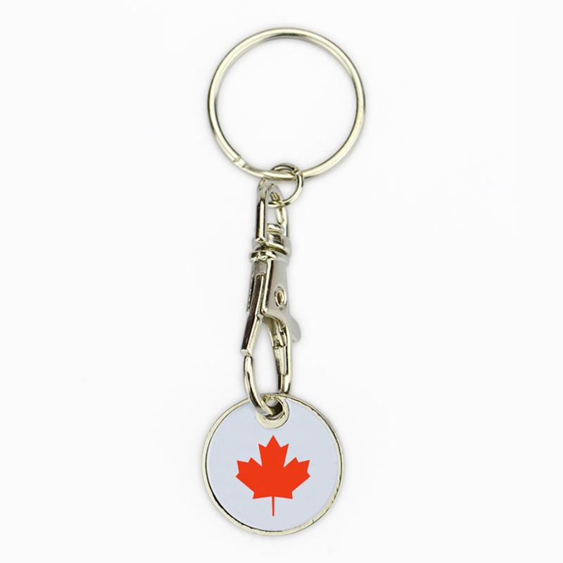 Canadian shopping cart coin keychain