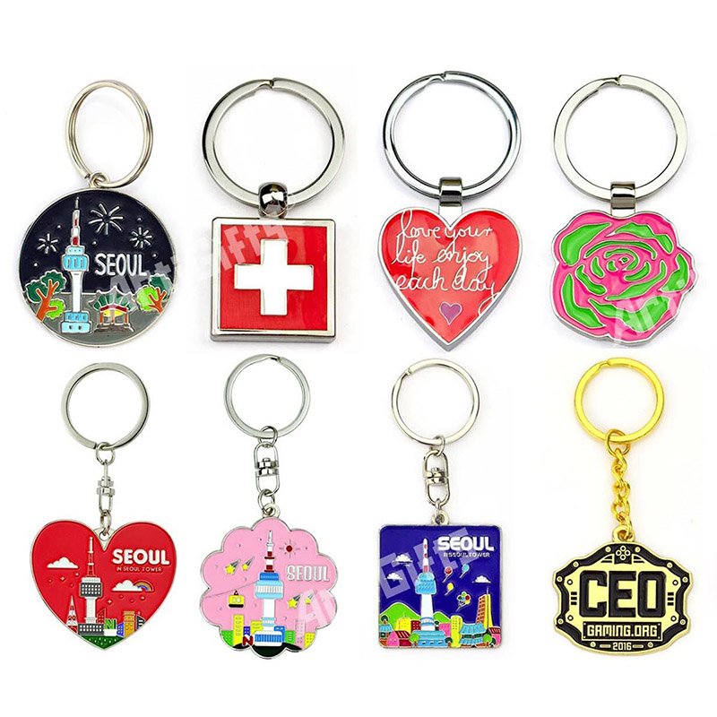 Wholesale Metal Enamel Key Chain Custom Keychain Promotional ...