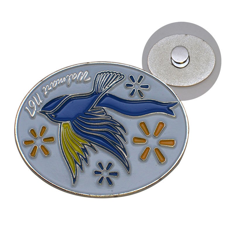 Custom Iron 2D Small Round Enamel Pins - China Metal Badge and