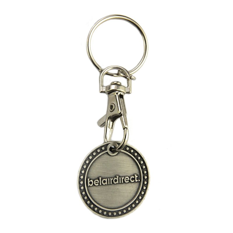 Sale Two Sided Custom Keychain Metal Coin Holder Key Chains - Coin Holder Keychain