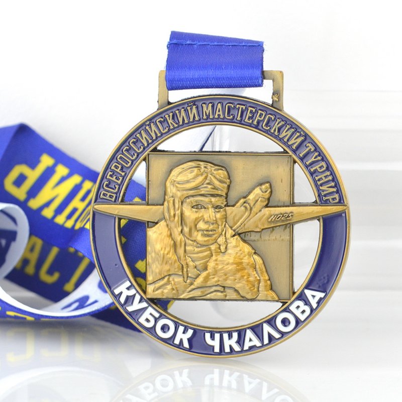 Custom Gold Awards Metal Engraved Medal