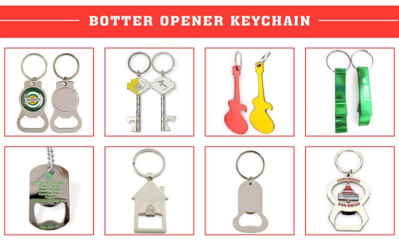 Guitar Shaped Bottle Opener Keyring Aluminum Customizable Laser Logo Key Chain