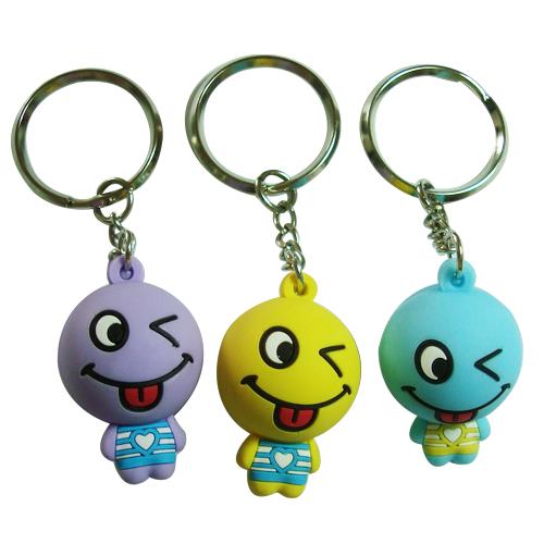 pvc keychains material PVC emoji   keychain soft pvc Beautiful keychain