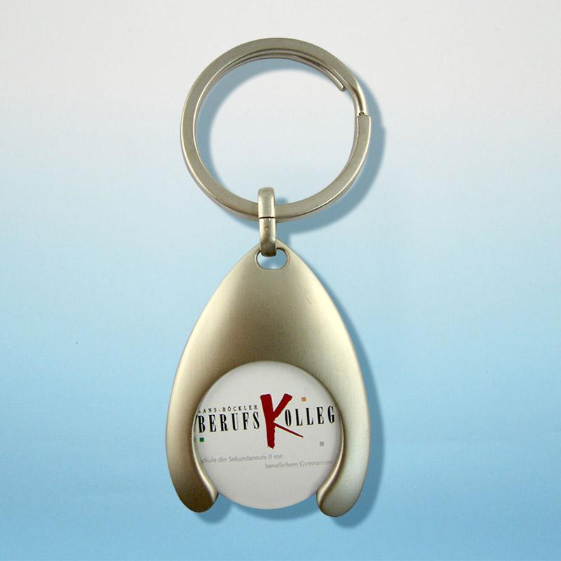 Promotion metal souvenir coin holder keychain