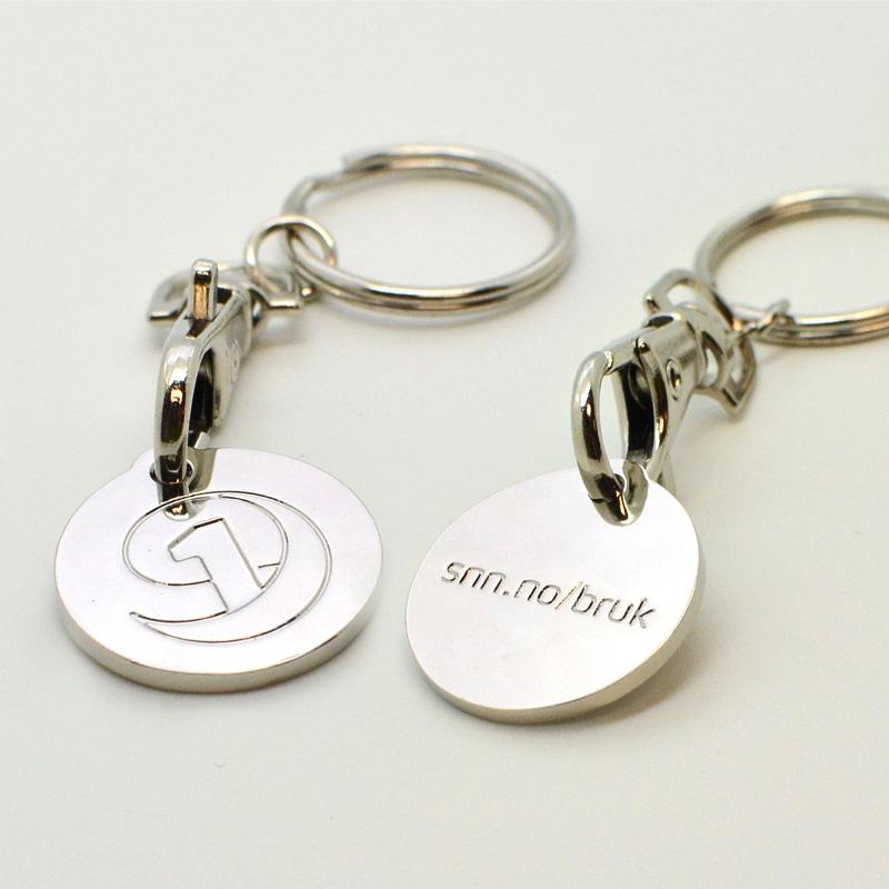 Promotional cheap metal coin keyrings - Coin Holder Keychain