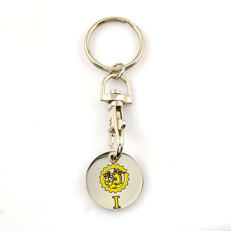 Custom Bulk Cheap Canadian Shopping Cart Coin Key Chain Coin Holder Keychain