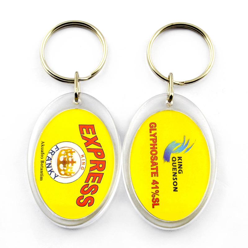 wholesale cheap custom printed blank keychain acrylic key