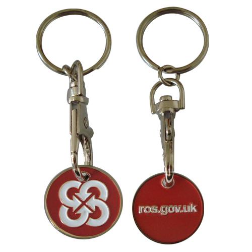 Key Chain Maker Custom Trolley Coin Keychain Metal With Coin