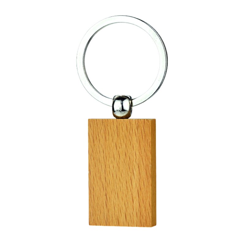 Wholesale Blank Wooden Keychains Custom Wood Key Chain Ring