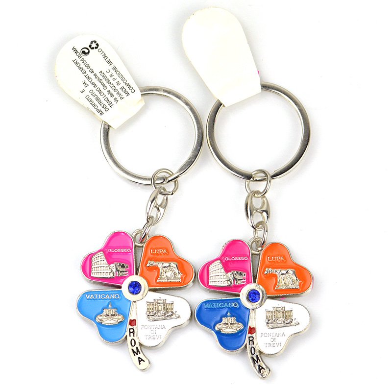 Cheap Keychain Bag Printed Souvenir Custom Logo Key Chain Metal Keychain