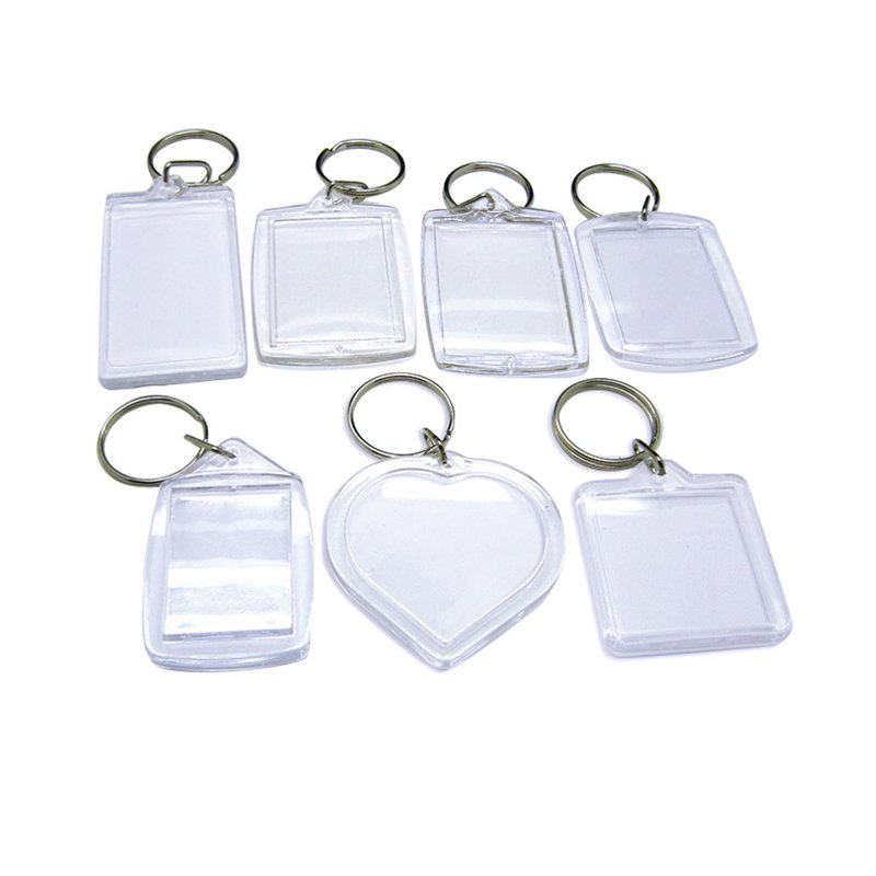 Customized Sublimation Keychain Blank Acrylic Key Chain Ring