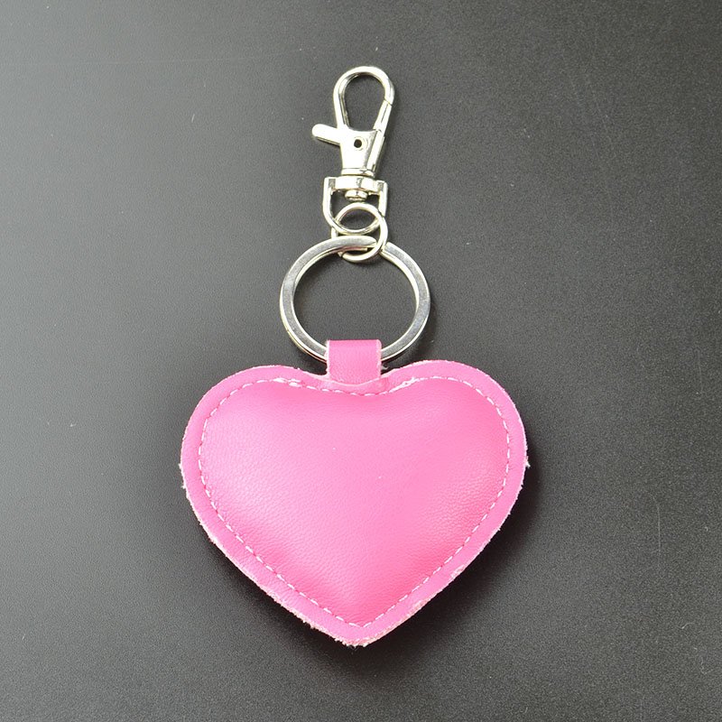 Bulk Lady Keychain Pu Leather Custom Heart Shape Key Chain - Leather ...